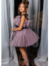 Tied Straps Polka Dot Tulle Sweet Flower Girl Dress